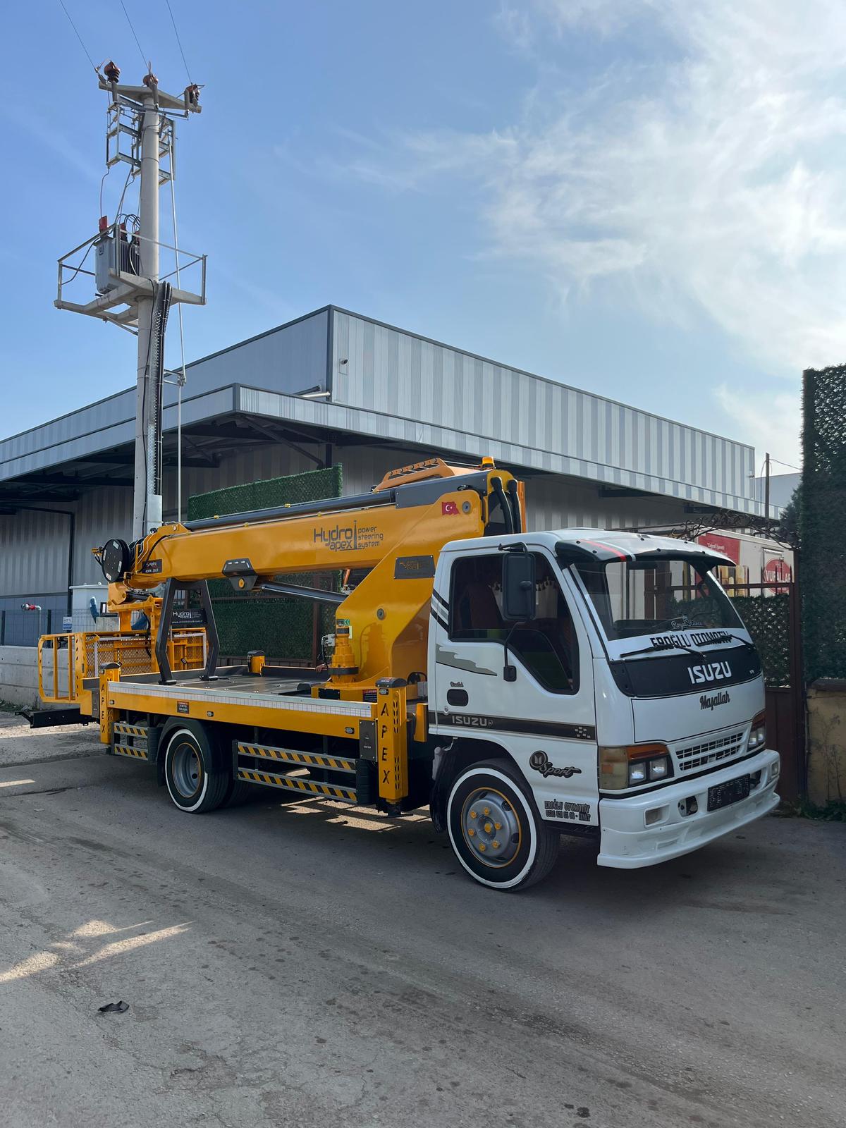 Sepetli platform ile cephe çalışması